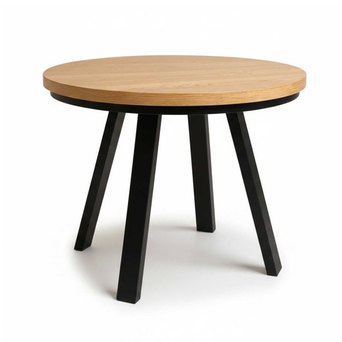 Okrągły stół LOFT 100/200 rozkładany prosta metalowa noga, jadalnia