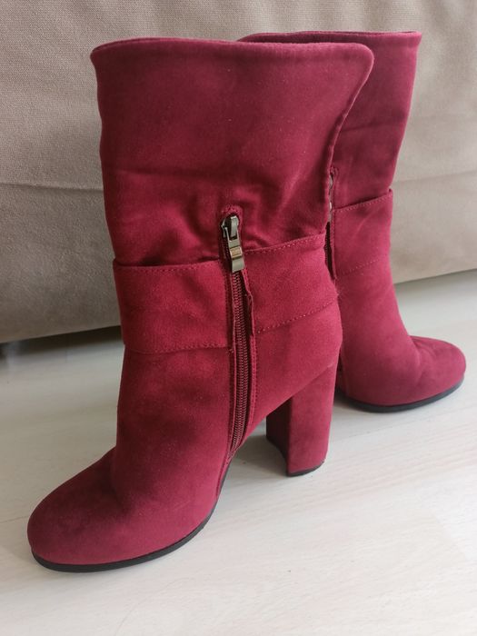 Botki kozaki rozm.38 bordo