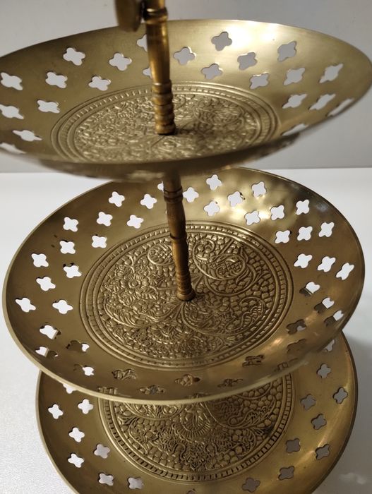 Patera mosiężna etażerka