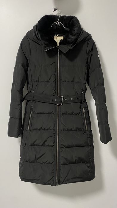 Пуховое черное пальто esprit, куртка пуховик, напуральный пух