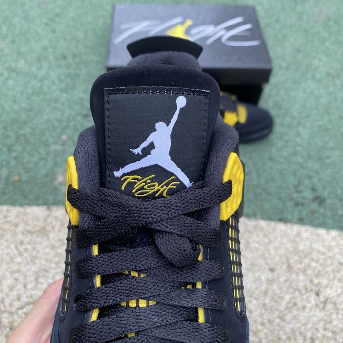 Кросівки Air Jordan 4 Retro Thunder Джордан ретро AJ4 чорні жовт — zdjęcie 4