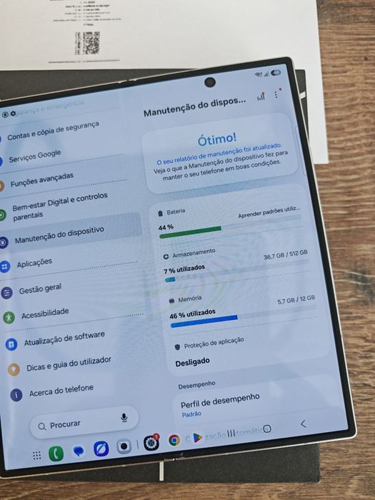 Samsung Z Fold 7 5G 6.5" 12GB/512GB Dual Sim Branco Seminovo C/Garantia Aceito Retomas