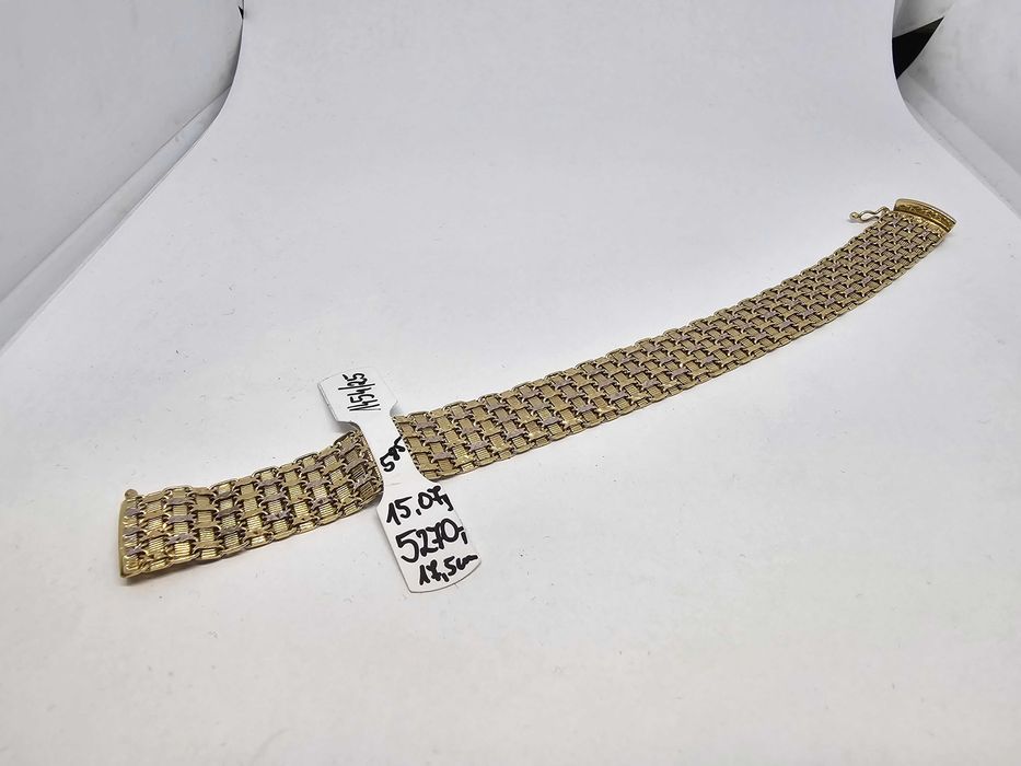 Bransoletka Złota Damska 15,07g P585 17,5cm * Komis Madej Gorlice