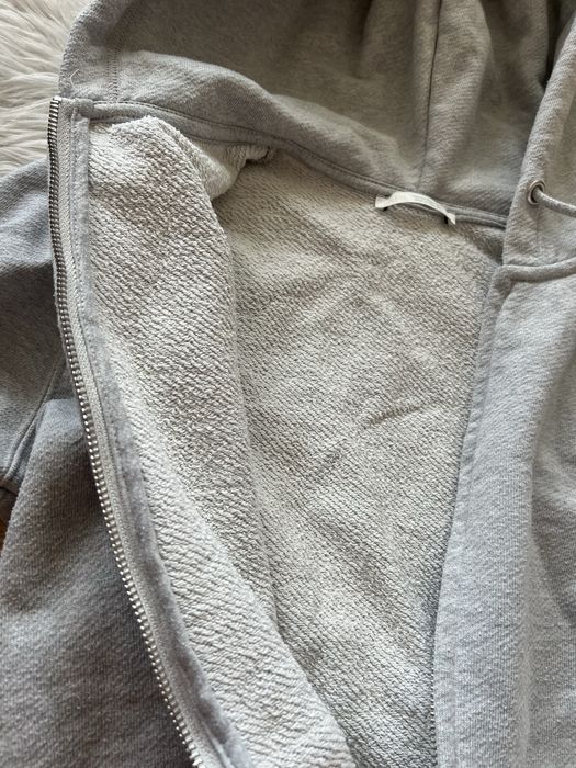 Bluza zara z kapturem bawelniana szara sportowa