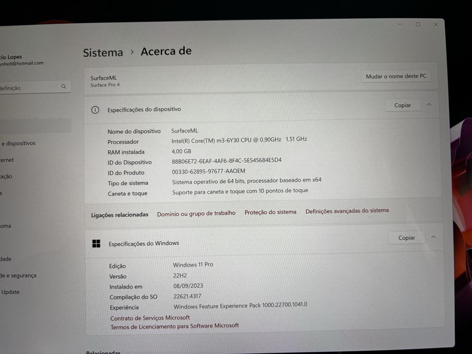 Surface 4 Pro + capa teclado