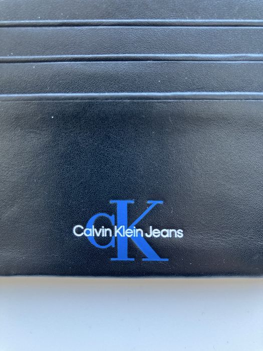 Dokumentnik * CALVIN KLEIN JEANS * Skóra * Czarny * UŻYWANY