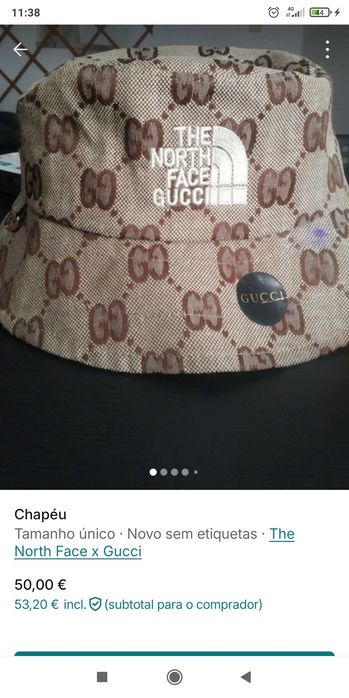 Chapéu the North face com colab cm a gucci