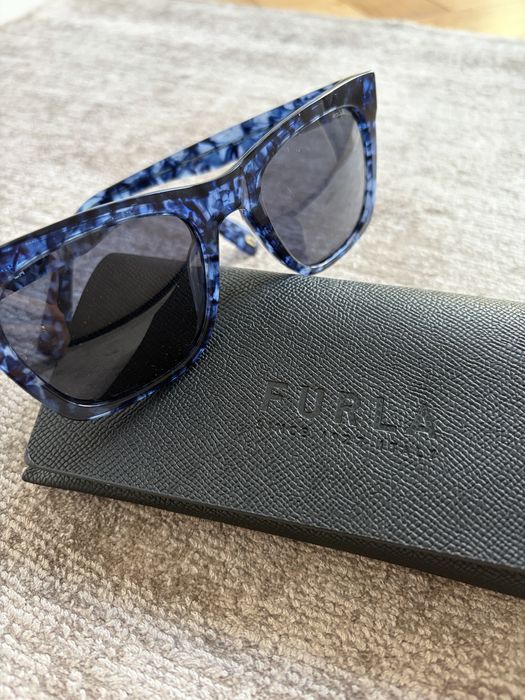 Furla okulary przeciwsłoneczne niebieskie