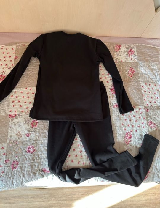 Термобілизна жіноча чорна з мікрофлісу