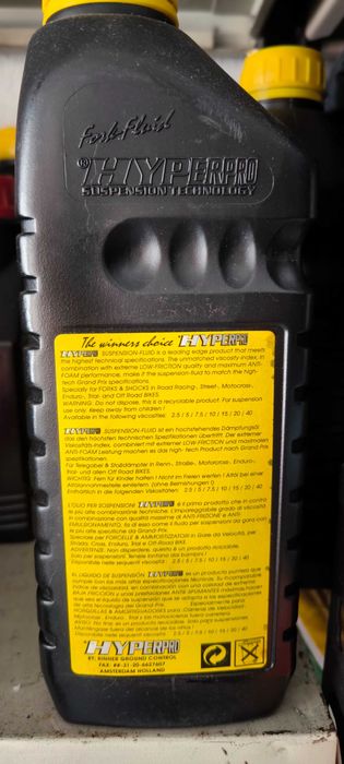 Óleo suspensão frente moto