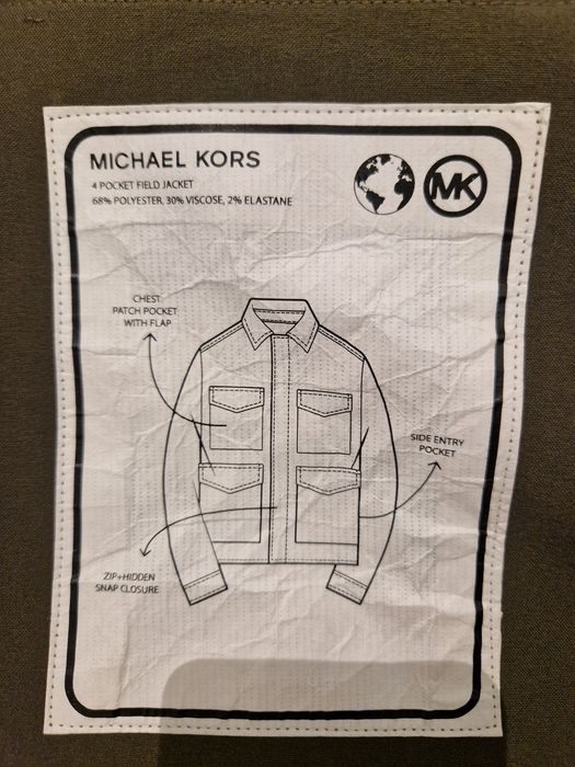 MIchael Kors - 30 % wiskoza Khaki kurta XS -NOWA, org. cena ok. 1500 zł