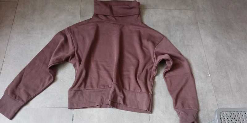 Bluza damska golf brązowa