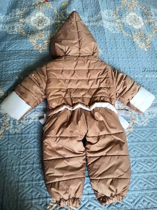 Зимний Комбинезон/конверт 3 в 1 . От 0 до 1 года . Для девочки.