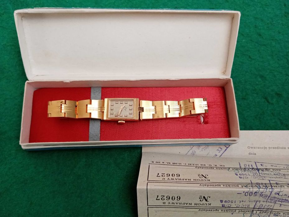 damski zegarek Zaria Łucz, pozłacany, radziecki, ZSRR, vintage - darmowa dostawa
