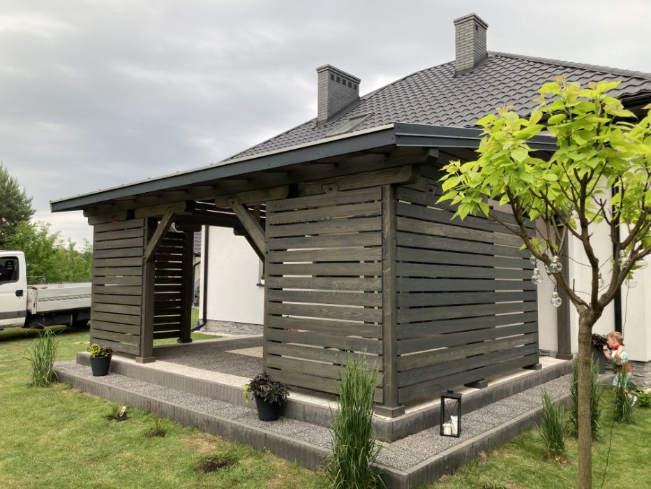 Zadaszenie tarasu poliwęglan 6 x 5 m