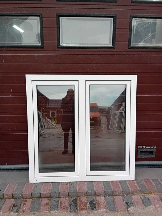 Okno dwuskrzydłowe 134x134 białe używane DOWÓZ CAŁY KRAJ