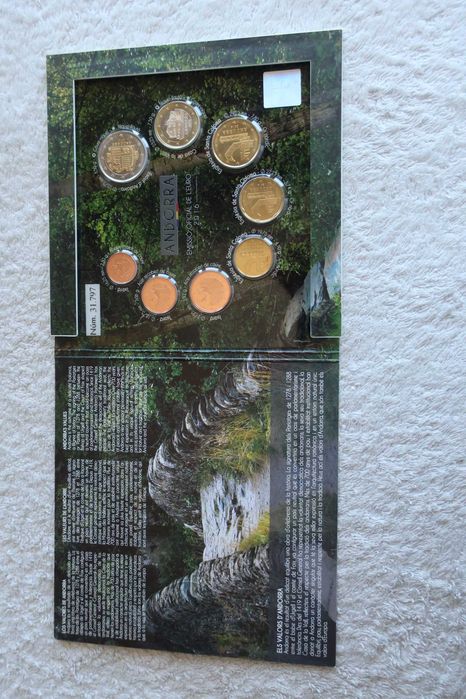Carteira set Moedas EURO Coins - ANDORRA (Vários Anos)