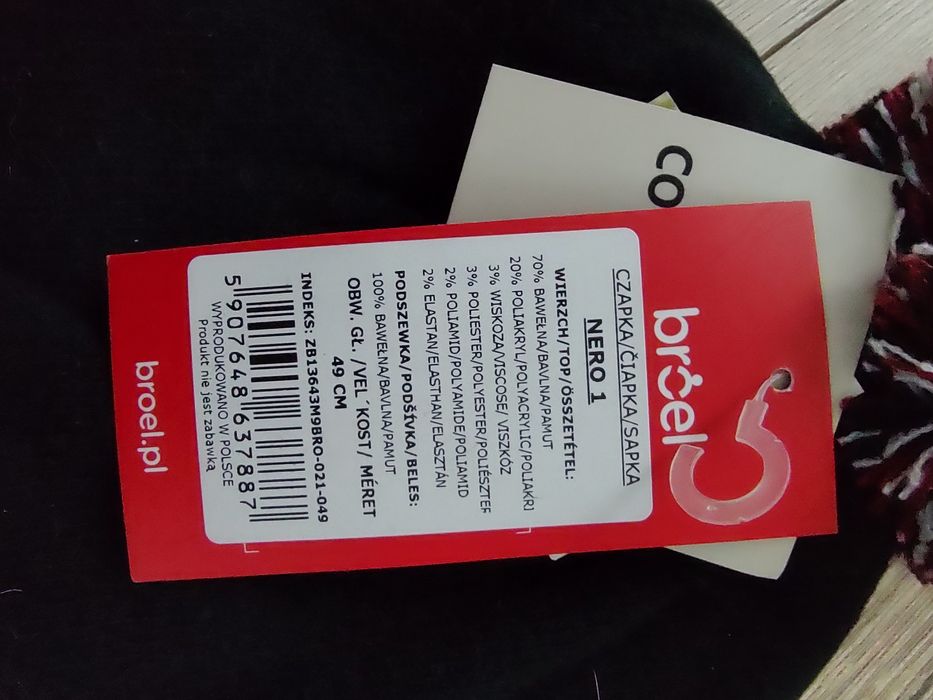 Czapka chłopięca Broel obw. 49 cm