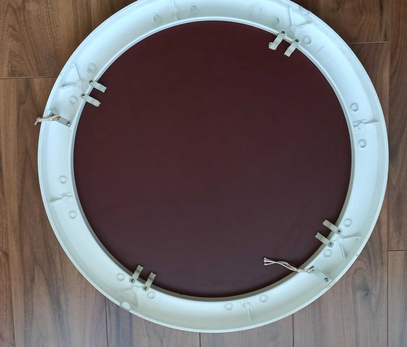 Espelho branco redondo