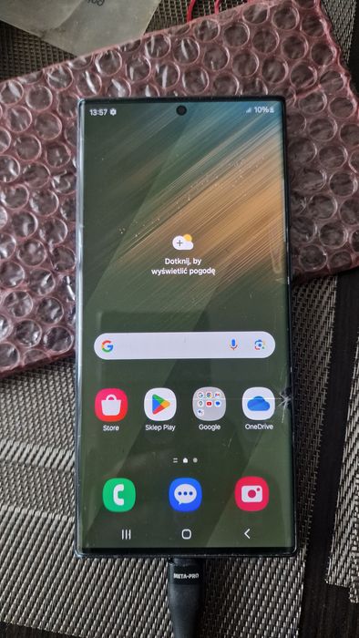 Ekran Samsung Galaxy s22 ultra. Sam ekran uszkodzony.