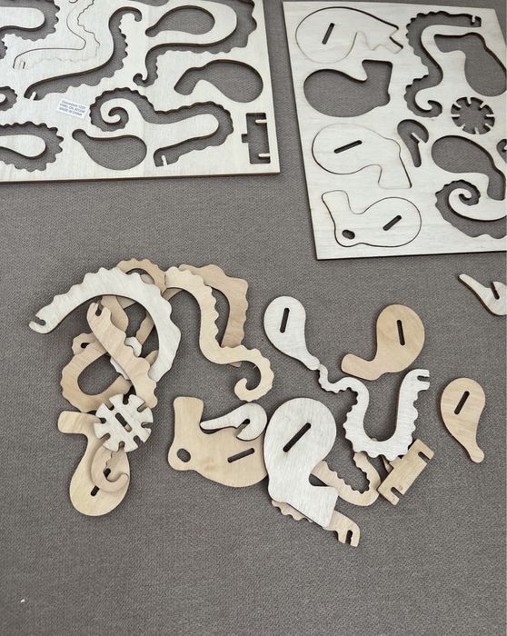 3D пазл Восьминіг, заміри на фото. Стан нового.