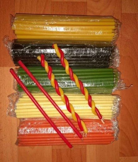 Кольорові воскові свічки/Свічки воскові Віск 100%