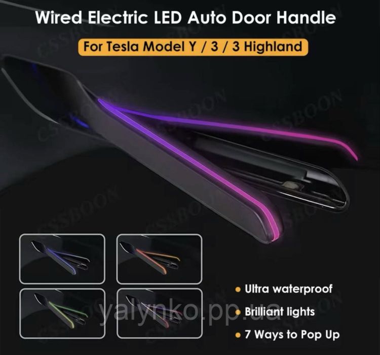 Подарунок Дотяжки дверей комплект Model Y ручки з підсвіткою виїздні