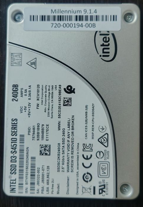 SSD Intel D3-S4510 Enterprise