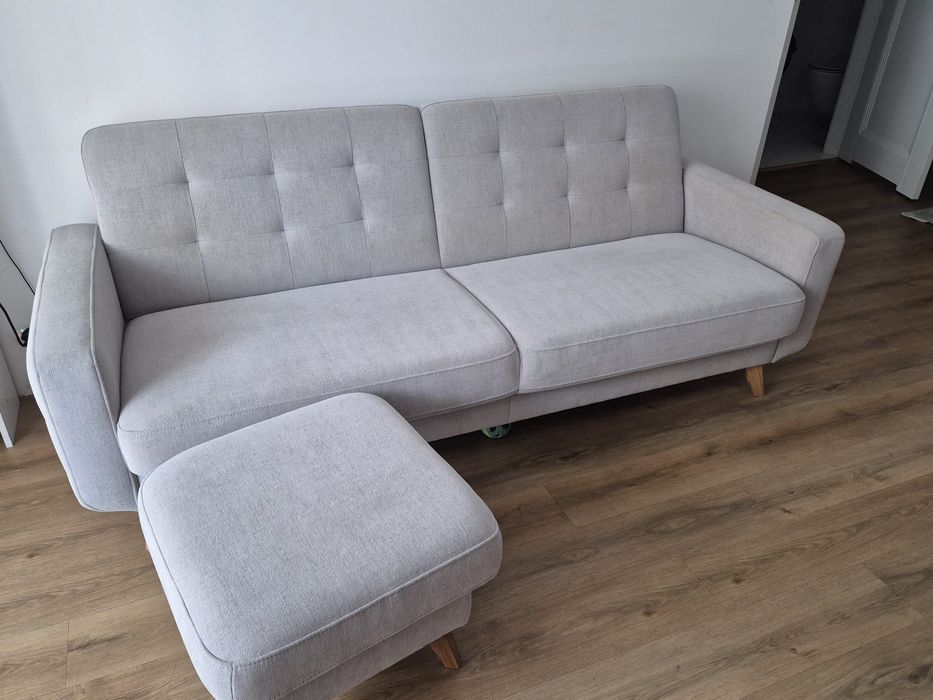 Kanapa rozkładanka BODO + duża pufa