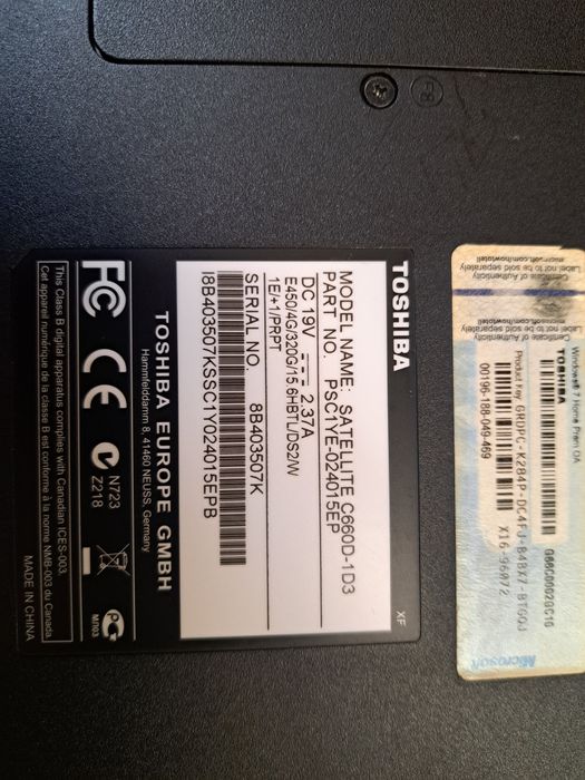 Toshiba  satellite c660d-1d3 para peças