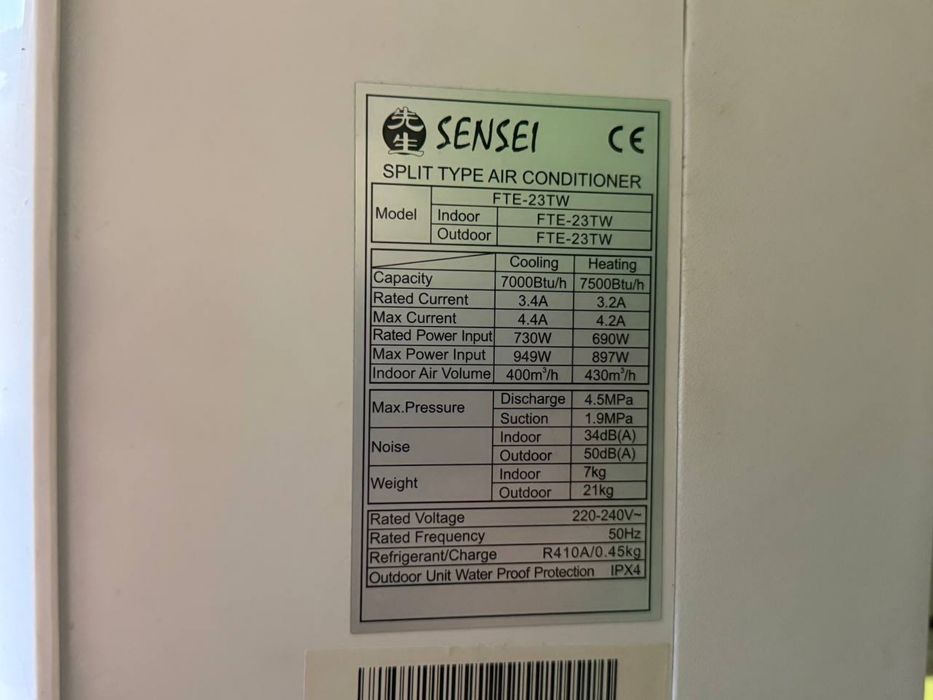 Кондиціонер SENSEI FTE-23TW | до 25 м² | повністю робочий