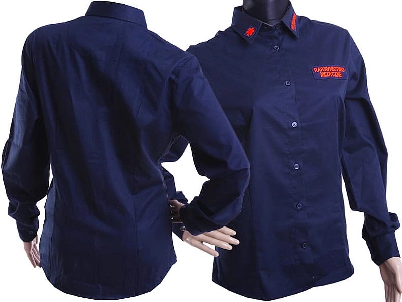 Koszula ratownicza galowa damska granatowa (S)