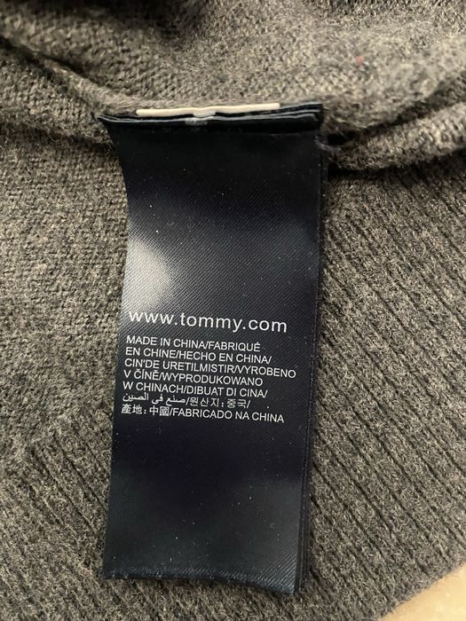 Tommy Hilfiger sweter męski 4XL  szary, extra stan, bawełna,kaszmir