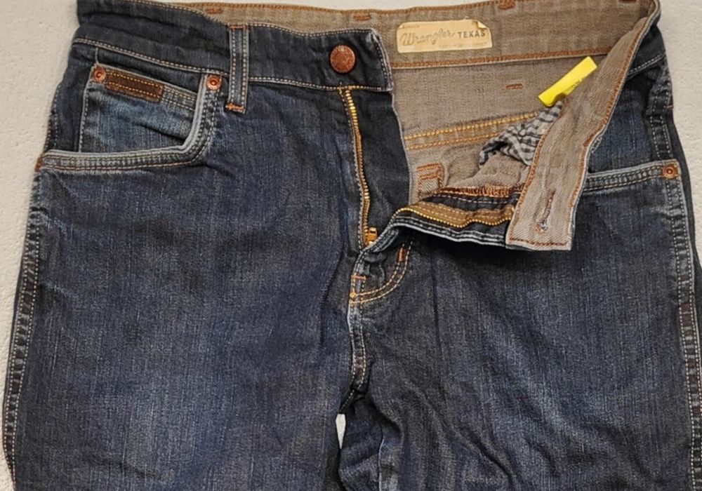 Wr) WRANGLER TEXAS STRECH oryginalne spodnie jeansowe Roz.32/30