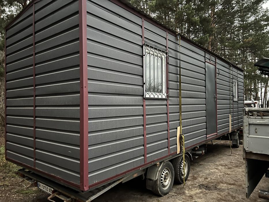 Жилой вагончик -Буржуйка внутри,новая
