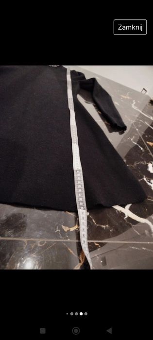Sukienka sweterkowa XS S czarna perełki święta sylwester