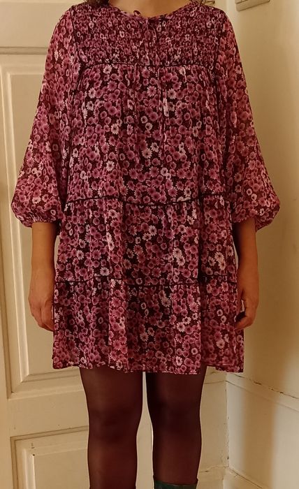 Vestido transparente com forro