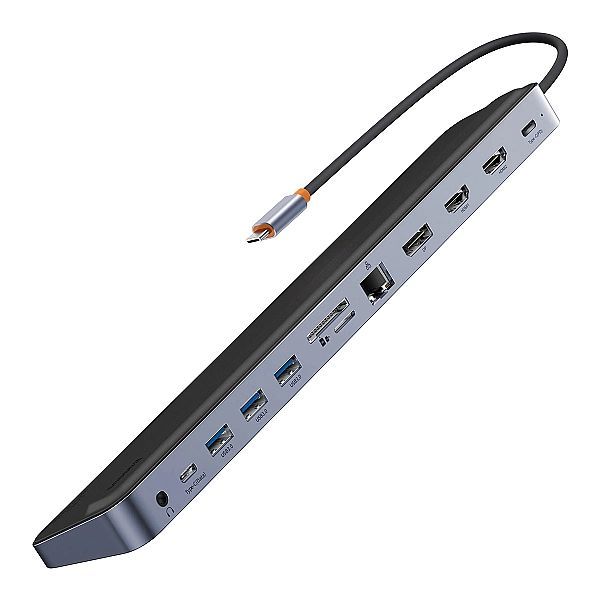 Baseus EliteJoy Gen2 uniwersalny Hub Usb 12w1 z kablem Usb-c 25cm pods