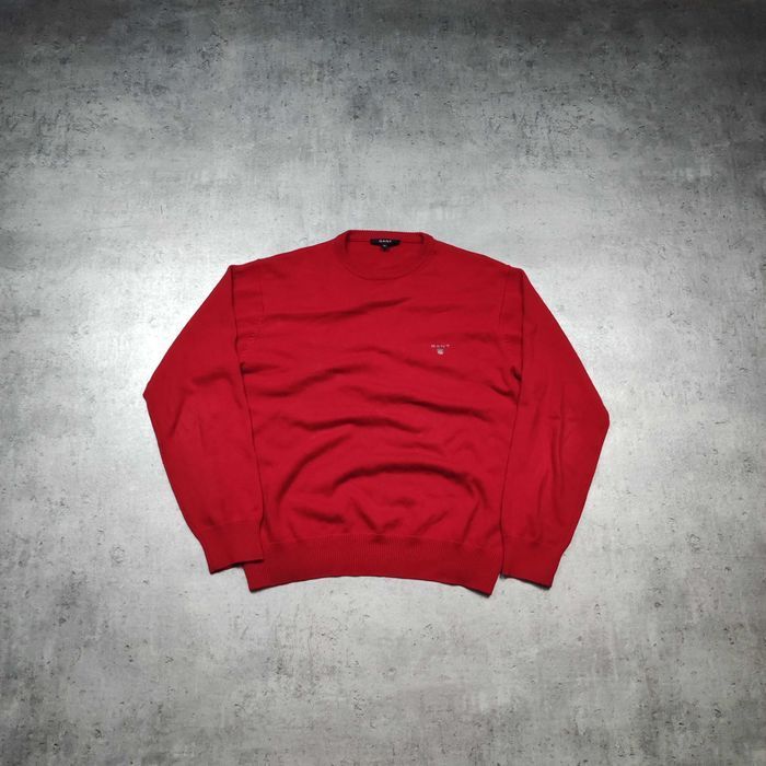 MĘSKI Elegancki PREMIUM Sweter Pleciony Elegancki Haft Logo Gant USA