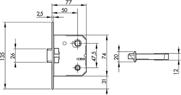 Врезной механизм Azbe (Испания)