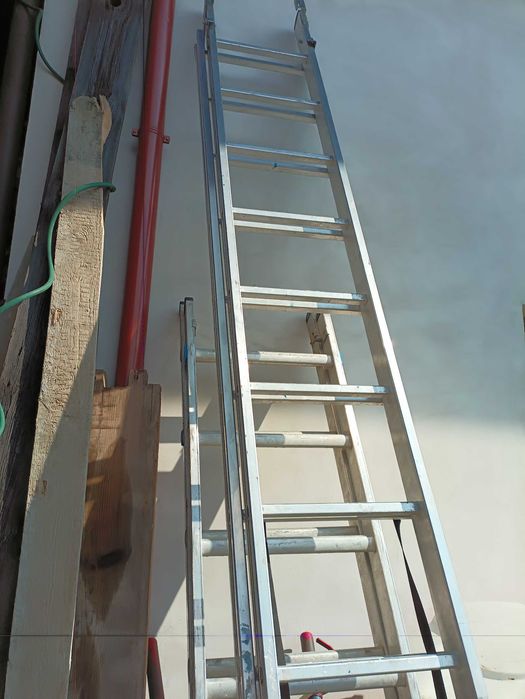 Drabina aluminiowa 2-elementowa rozsuwana 3.5m - 6m (możliwość 3. elementu)