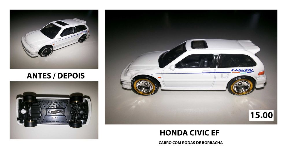 Carros Hot Wheels Personalizados com Rodas de Borracha - Vários 04