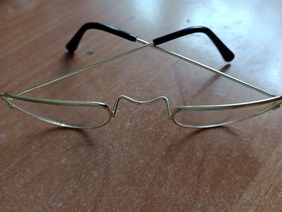 Okulary zerówki złote