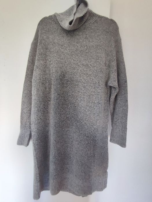 Vestido H&M Midi Cinzento