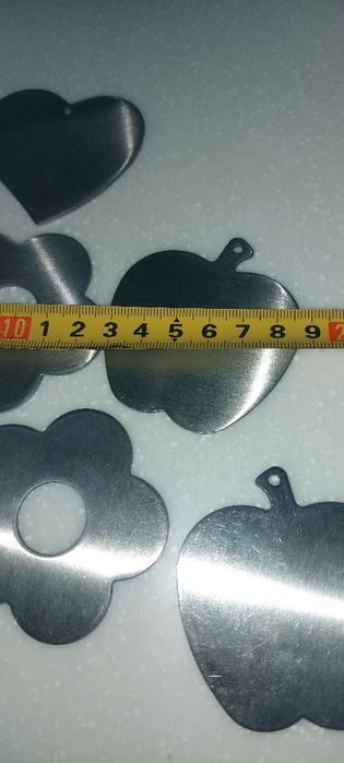 Металеві новорічні прикраси. 7 шт
