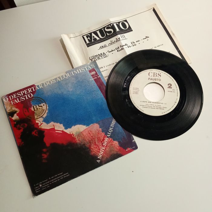 Single vinil 7 " promo Fausto O Despertar dos Alquimistas
