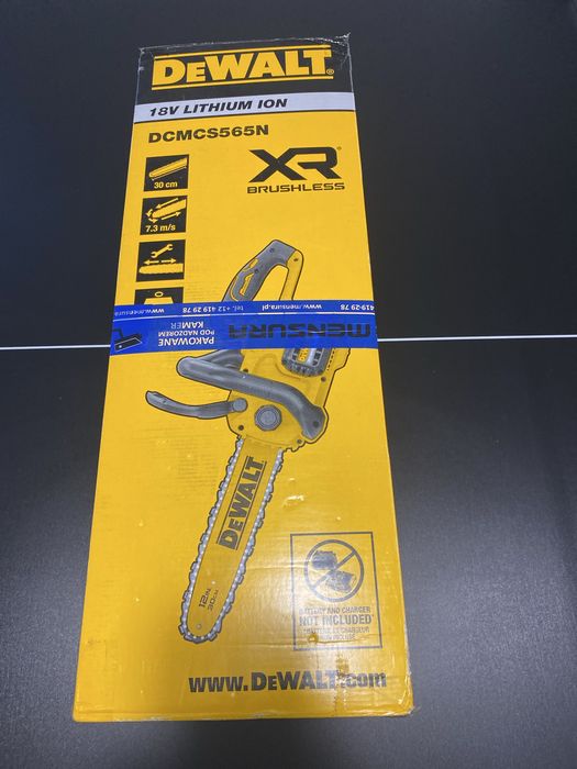 Piła łańcuchowa 30cm, 18V XR DeWalt DCMCS565N