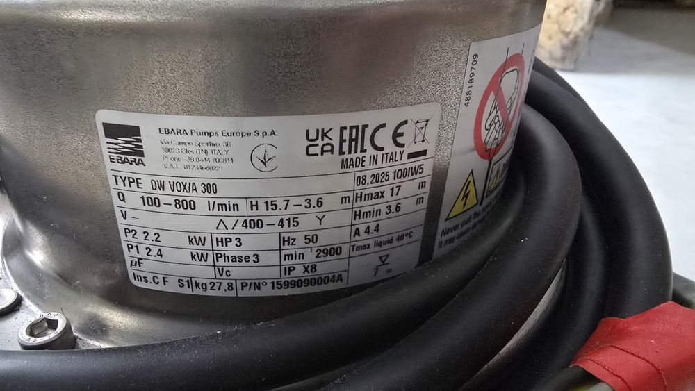 Pompa ebara dw vox 300 2.2 kw