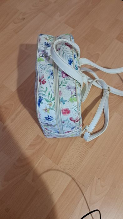 Plecak Wittchen biały kwiaty
