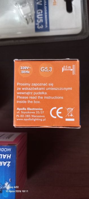 Żarówka halogenowa 5 sztuk 230 V